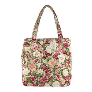 CHANEL Shoulder Bag Tote Cotton Multicolor Gold Women's z8145